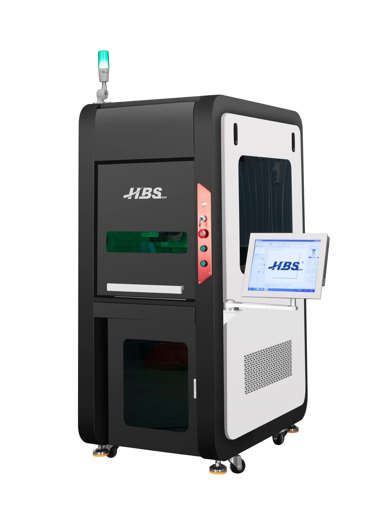UV laser HBS UV-3A na značenie reflexných kovov, bieleho plastu, skla a dalších materiálov
